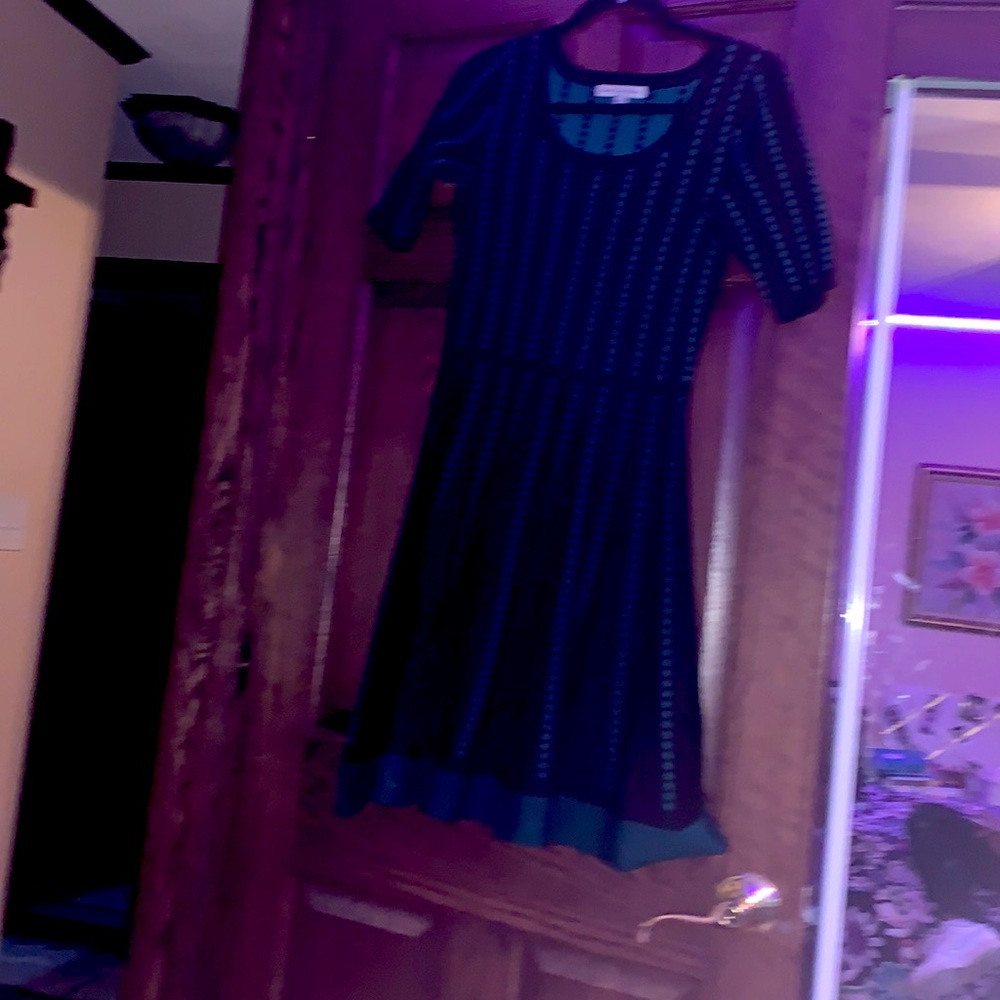 Sweater dress with polkadots